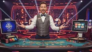 Live blackjack dealer interface on gacor69 login showing card layout and betting controls